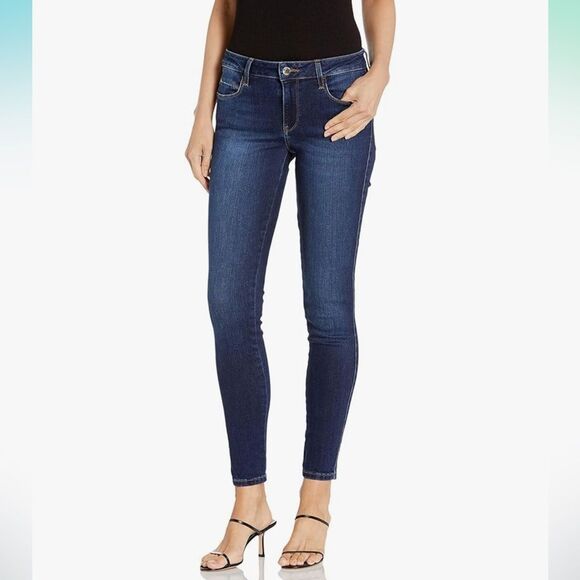 GUESS 29 Dark Blue Power Curvy Mid Rise Skinny Jeans - Picture 1 of 6